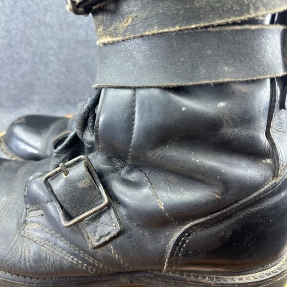 Vintage Double H Brand Military Tanker Combat Jump Boots Size 8.5D Black Read - Picture 12 of 16